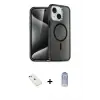 ieg™ iPhone 14 Kılıf Nova Asil Prime - Siyah Joko Magic 5D Cam + Diamond Kamera Lens - PE