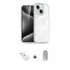 ieg™ iPhone 14 Kılıf Nova Asil Prime - Siyah Joko Magic 5D Cam + Diamond Kamera Lens - SABE