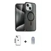 ieg™ iPhone 14 Kılıf Nova Asil Prime - Siyah Joko Magic 5D Cam + Shine Kamera Lens - KI