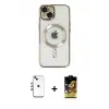 ieg™ iPhone 14 Kılıf Nova Işık Özel Seri - Siyah Buffer Cam Ekran Koruyucu + Shine Kamera Lens - GI
