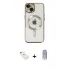 ieg™ iPhone 14 Kılıf Nova Işık Özel Seri - Siyah Joko Magic 5D Cam + Diamond Kamera Lens - KI