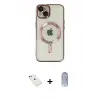 ieg™ iPhone 14 Kılıf Nova Işık Özel Seri - Siyah Joko Magic 5D Cam + Diamond Kamera Lens - KI