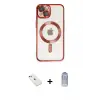 ieg™ iPhone 14 Kılıf Nova Işık Özel Seri - Siyah Joko Magic 5D Cam + Diamond Kamera Lens - PE