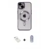 ieg™ iPhone 14 Kılıf Nova Işık Özel Seri - Siyah Joko Magic 5D Cam + Diamond Kamera Lens - PE