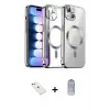 ieg™ iPhone 14 Kılıf Nova Işık Özel Seri - Siyah Joko Magic 5D Cam + Diamond Kamera Lens - PE