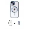 ieg™ iPhone 14 Kılıf Nova Işık Özel Seri - Siyah Joko Magic 5D Cam + Shine Kamera Lens - GD