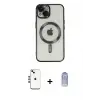 ieg™ iPhone 14 Kılıf Nova Işık Özel Seri - Siyah Joko Magic 5D Cam + Shine Kamera Lens - GD