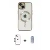 ieg™ iPhone 14 Kılıf Nova Işık Özel Seri - Siyah Joko Magic 5D Cam + Shine Kamera Lens - KI