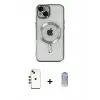 ieg™ iPhone 14 Kılıf Nova Işık Özel Seri - Siyah Joko Magic 5D Cam + Shine Kamera Lens - KI