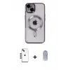 ieg™ iPhone 14 Kılıf Nova Işık Özel Seri - Siyah Joko Magic 5D Cam + Shine Kamera Lens - KI