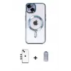 ieg™ iPhone 14 Kılıf Nova Işık Özel Seri - Siyah Joko Magic 5D Cam + Shine Kamera Lens - KI