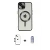 ieg™ iPhone 14 Kılıf Nova Işık Özel Seri - Siyah Joko Magic 5D Cam + Shine Kamera Lens - KI