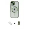 ieg™ iPhone 14 Kılıf Nova Işık Özel Seri - Siyah Joko Magic 5D Hayalet Cam + Diamond Kamera Lens - PE