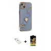 ieg™ iPhone 14 Kılıf Nova Işık Prime - Siyah Buffer Cam Ekran Koruyucu + Diamond Kamera Lens - YL