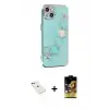 ieg™ iPhone 14 Kılıf Nova Işık Prime - Siyah Buffer Cam Ekran Koruyucu + Diamond Kamera Lens - YL
