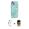 ieg™ iPhone 14 Kılıf Nova Işık Prime - Siyah Buffer Cam Ekran Koruyucu + Shine Kamera Lens - MI