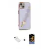 ieg™ iPhone 14 Kılıf Nova Işık Prime - Siyah Buffer Hayalet Cam Ekran Koruyucu + Diamond Kamera Lens - PE