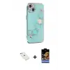 ieg™ iPhone 14 Kılıf Nova Işık Prime - Siyah Buffer Hayalet Cam Ekran Koruyucu + Diamond Kamera Lens - PE