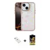 ieg™ iPhone 14 Kılıf Odak Prime - Siyah Buffer Cam Ekran Koruyucu + Diamond Kamera Lens - KI