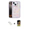 ieg™ iPhone 14 Kılıf Odak Prime - Siyah Buffer Cam Ekran Koruyucu + Diamond Kamera Lens - KI