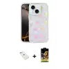 ieg™ iPhone 14 Kılıf Odak Prime - Siyah Buffer Cam Ekran Koruyucu + Diamond Kamera Lens - SABE
