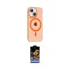 ieg™ iPhone 14 Kılıf Pusula Form Özel Seri - Siyah Buffer Hayalet Cam Ekran Koruyucu