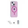 ieg™ iPhone 14 Kılıf Pusula Form Özel Seri - Siyah Joko Magic 5D Cam + Diamond Kamera Lens - KI
