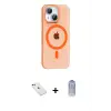 ieg™ iPhone 14 Kılıf Pusula Form Özel Seri - Siyah Joko Magic 5D Cam + Diamond Kamera Lens - KI