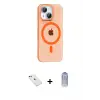 ieg™ iPhone 14 Kılıf Pusula Form Özel Seri - Siyah Joko Magic 5D Cam + Diamond Kamera Lens - YL