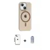 ieg™ iPhone 14 Kılıf Pusula Form Özel Seri - Siyah Joko Magic 5D Cam + Shine Kamera Lens - GI