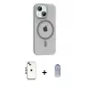 ieg™ iPhone 14 Kılıf Pusula Form Özel Seri - Siyah Joko Magic 5D Cam + Shine Kamera Lens - GI