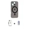 ieg™ iPhone 14 Kılıf Pusula Form Özel Seri - Siyah Joko Magic 5D Cam + Shine Kamera Lens - GI