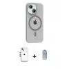 ieg™ iPhone 14 Kılıf Pusula Form Özel Seri - Siyah Joko Magic 5D Cam + Shine Kamera Lens - GS
