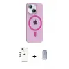 ieg™ iPhone 14 Kılıf Pusula Form Özel Seri - Siyah Joko Magic 5D Cam + Shine Kamera Lens - GS
