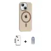 ieg™ iPhone 14 Kılıf Pusula Form Özel Seri - Siyah Joko Magic 5D Cam + Shine Kamera Lens - KI