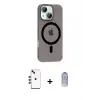 ieg™ iPhone 14 Kılıf Pusula Form Özel Seri - Siyah Joko Magic 5D Cam + Shine Kamera Lens - KI