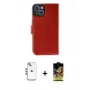 ieg™ iPhone 14 Kılıf Siluet Işık Serisi - Siyah Buffer Cam Ekran Koruyucu + Shine Kamera Lens - MI