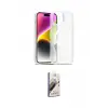 ieg™ iPhone 14 Kılıf Siluet Minimal Prime - Siyah Bilvis 3D Mat Cam Ekran Koruyucu
