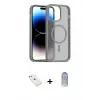 ieg™ iPhone 14 Kılıf Siluet Minimal Prime - Siyah Joko Magic 5D Cam + Diamond Kamera Lens - SABE