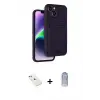 ieg™ iPhone 14 Kılıf Vadi Çizgi Prime - Siyah Joko Magic 5D Cam + Diamond Kamera Lens - PE