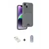 ieg™ iPhone 14 Kılıf Vadi Çizgi Prime - Siyah Joko Magic 5D Cam + Diamond Kamera Lens - PE