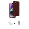 ieg™ iPhone 14 Kılıf Vadi Çizgi Prime - Siyah Joko Magic 5D Cam + Diamond Kamera Lens - YL
