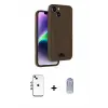 ieg™ iPhone 14 Kılıf Vadi Çizgi Prime - Siyah Joko Magic 5D Cam + Shine Kamera Lens - GI