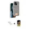 ieg™ iPhone 14 Kılıf Vadi Klasik Serisi - Siyah Buffer Cam Ekran Koruyucu + Diamond Kamera Lens - KI