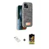 ieg™ iPhone 14 Kılıf Vadi Klasik Serisi - Siyah Buffer Cam Ekran Koruyucu + Diamond Kamera Lens - KI