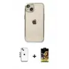 ieg™ iPhone 14 Kılıf Vadi Minimal - Siyah Buffer Cam Ekran Koruyucu + Shine Kamera Lens - MI