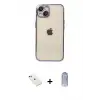 ieg™ iPhone 14 Kılıf Vadi Minimal - Siyah Joko Magic 5D Cam + Diamond Kamera Lens - YL