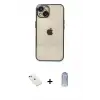 ieg™ iPhone 14 Kılıf Vadi Minimal - Siyah Joko Magic 5D Cam + Diamond Kamera Lens - YL