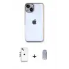 ieg™ iPhone 14 Kılıf Vadi Minimal - Siyah Joko Magic 5D Cam + Shine Kamera Lens - GS