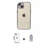 ieg™ iPhone 14 Kılıf Vadi Minimal - Siyah Joko Magic 5D Cam + Shine Kamera Lens - GS